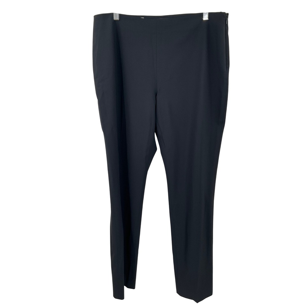 Elie Tahari Black‎ Wool Blend Side Zip Straight Leg Dress Pants Sz 12 Career